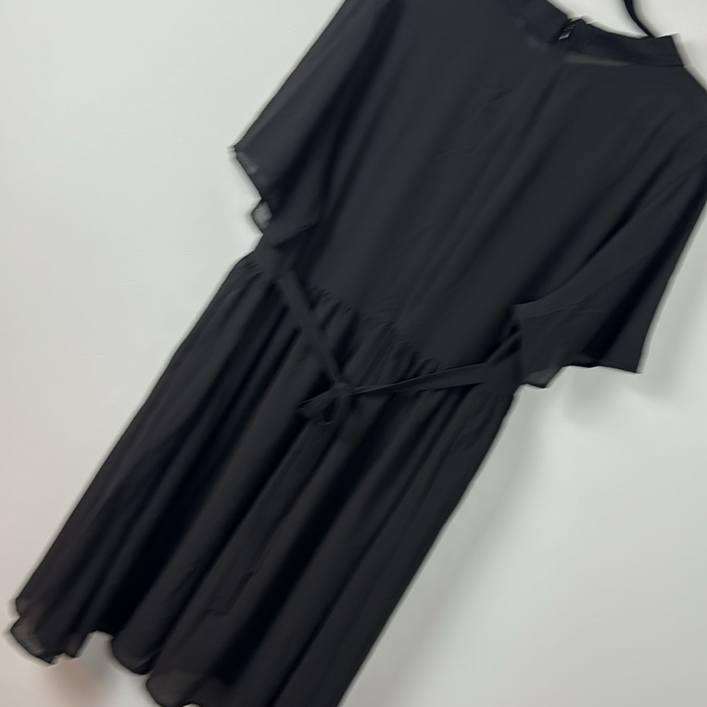 NWT WIDOW BLACK DRESS sheer tie back size 3X - Picture 9 of 12